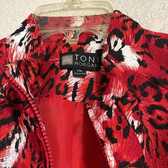 TONI MORGAN ANIMAL PRINT BLAZER - Picture 2 of 10